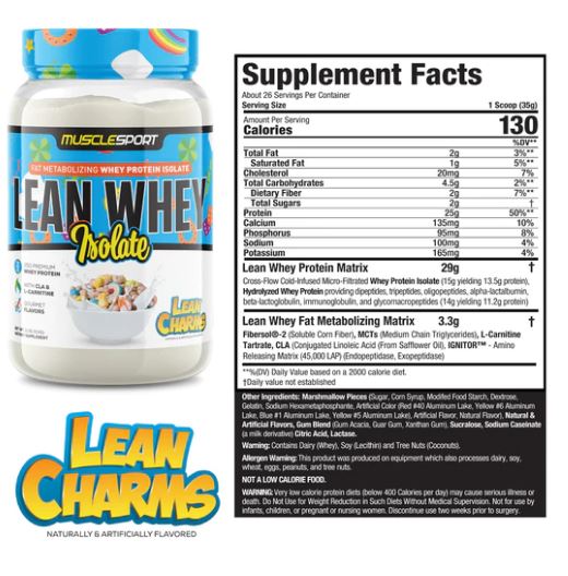 MUSCLESPORT LEAN WHEY 2LB PROTEIN