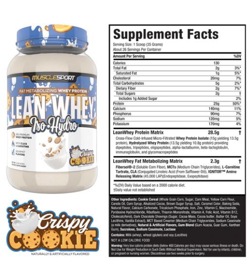 MUSCLESPORT LEAN WHEY 2LB PROTEIN