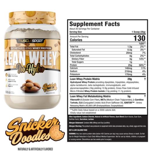 MUSCLESPORT LEAN WHEY 2LB PROTEIN