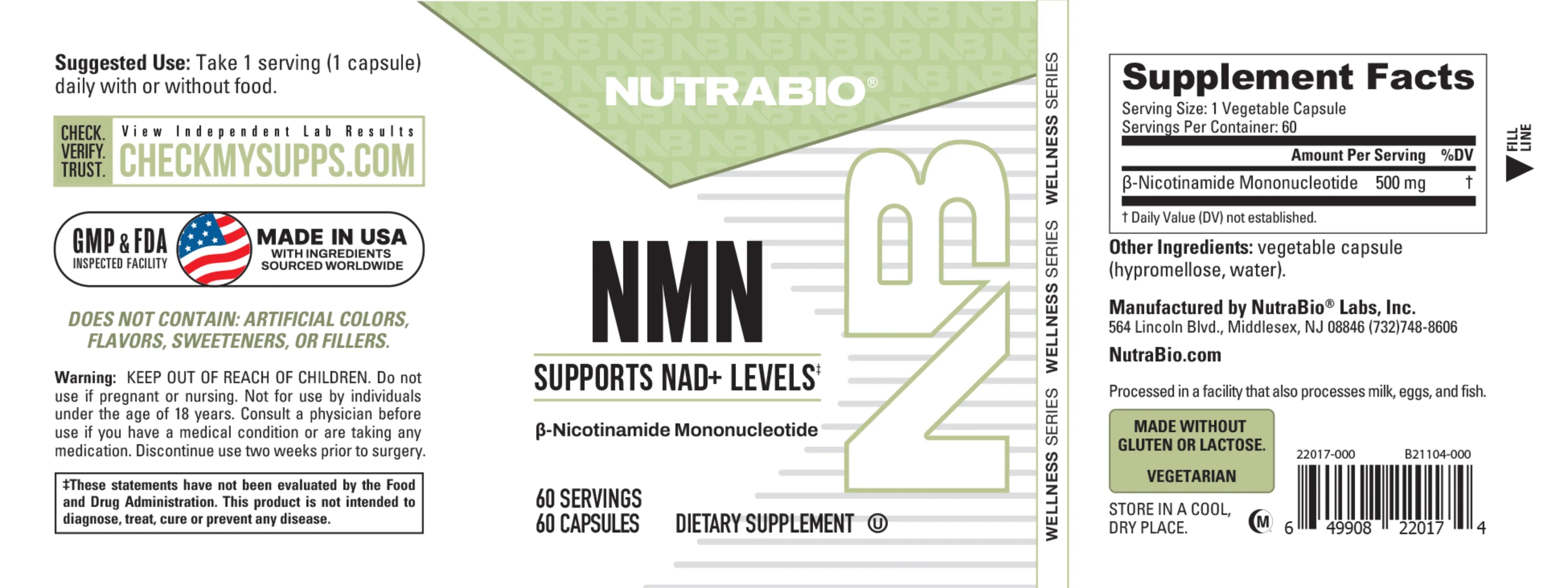 Nutrabio NMN (Nicotinamide Mononucleotide)