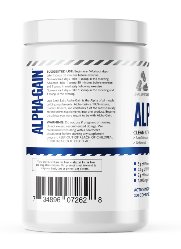 LLL Alpha Gain- Phosphatidic Acid, HMB, L-Leucine, & Creatine
