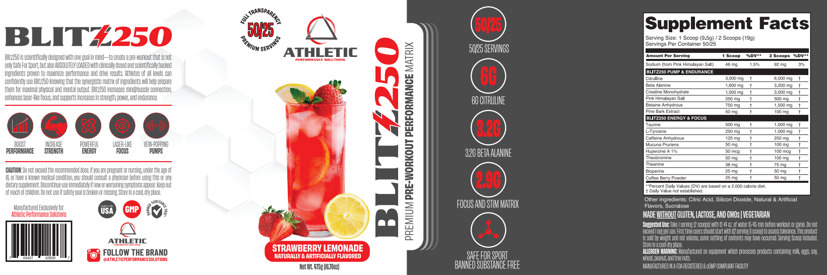 APS BLITZ250 PRE-WORKOUT