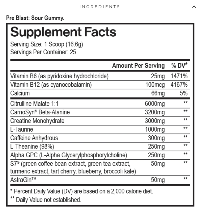 MAX MUSCLE PRE BLAST™