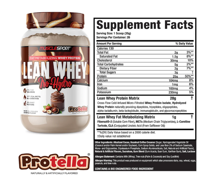MUSCLESPORT LEAN WHEY 2LB PROTEIN