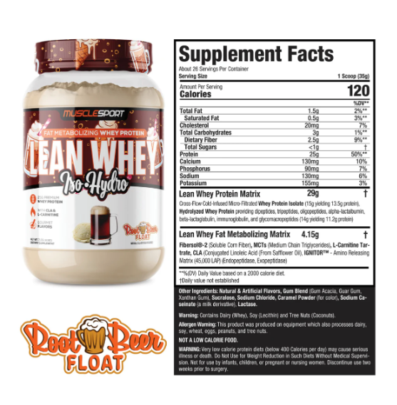 MUSCLESPORT LEAN WHEY 2LB PROTEIN