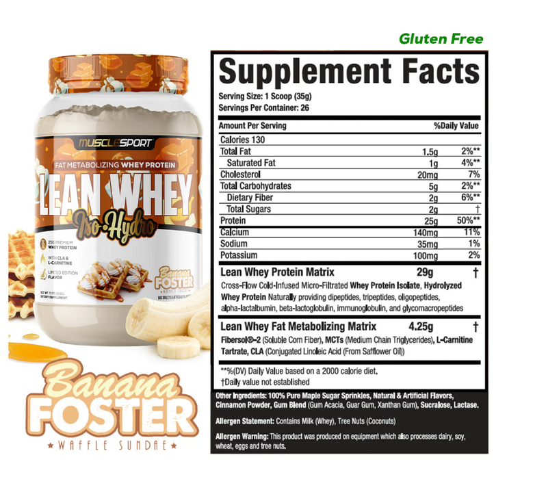 MUSCLESPORT LEAN WHEY 2LB PROTEIN