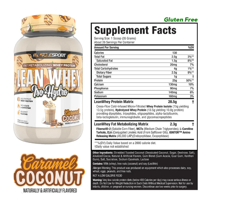 MUSCLESPORT LEAN WHEY 2LB PROTEIN