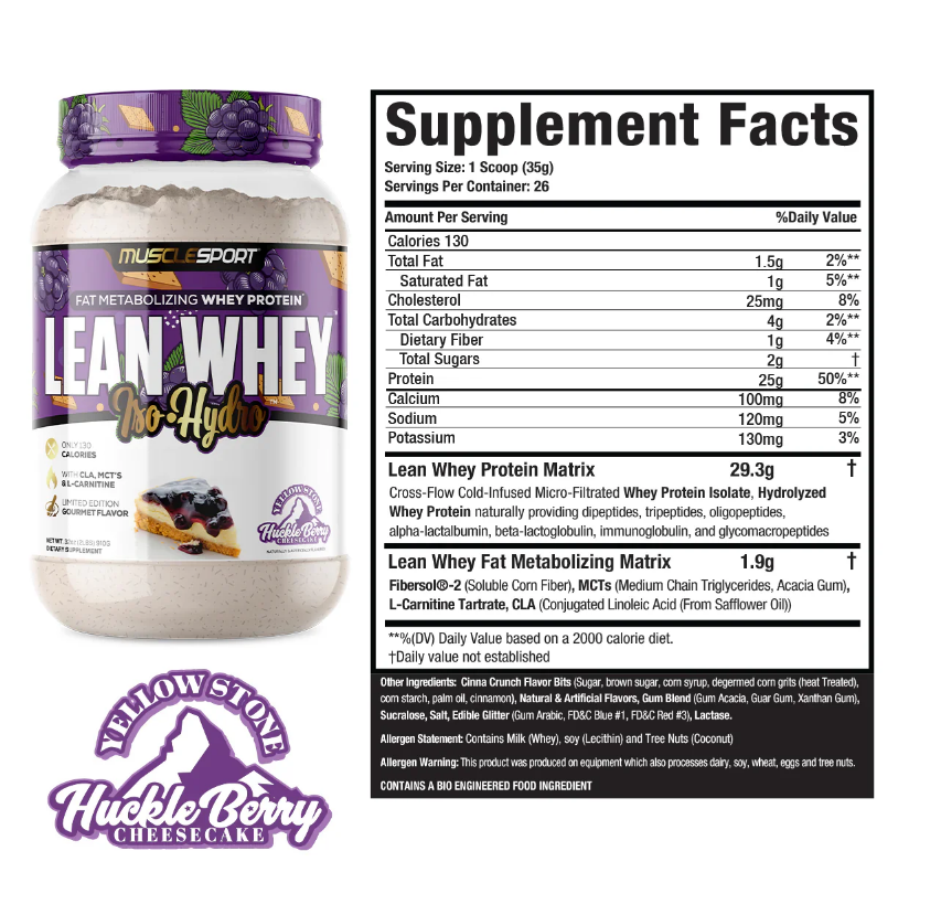 MUSCLESPORT LEAN WHEY 2LB PROTEIN