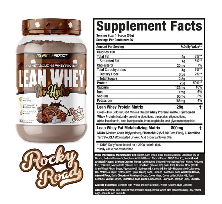 MUSCLESPORT LEAN WHEY 2LB PROTEIN