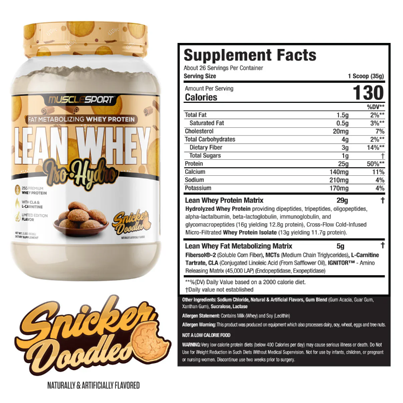 MUSCLESPORT LEAN WHEY 2LB PROTEIN