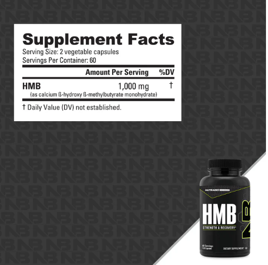 HMB (1000mg) by Nutrabio