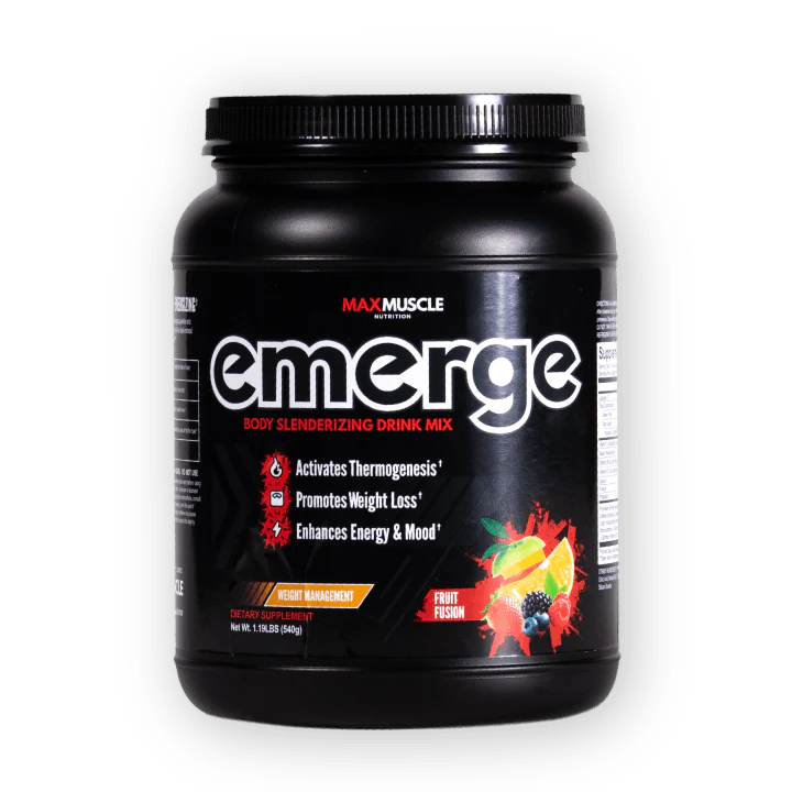 Max Muscle Emerge – Thermogenic Fat Burner Supplement Bottle- Fruit Fusion