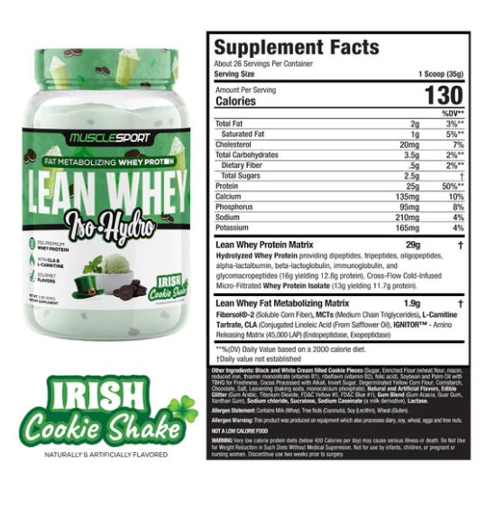 MUSCLESPORT LEAN WHEY 2LB PROTEIN