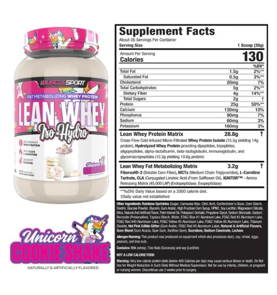 MUSCLESPORT LEAN WHEY 2LB PROTEIN