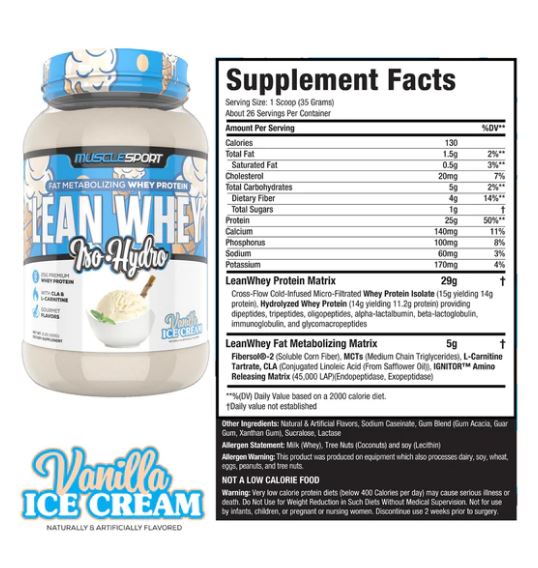 MUSCLESPORT LEAN WHEY 2LB PROTEIN